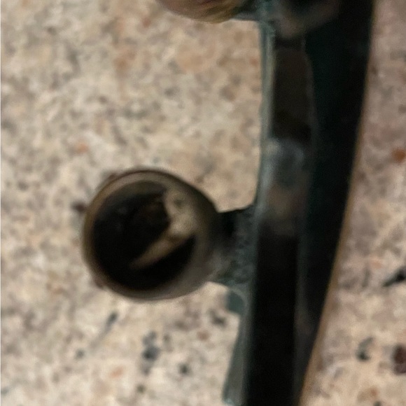 Vintage enamel brass Hanukkah menorah made in Israel REG. DES. 1734